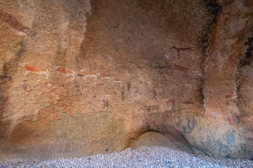 Namibia, White Lady, rock paintings of the San