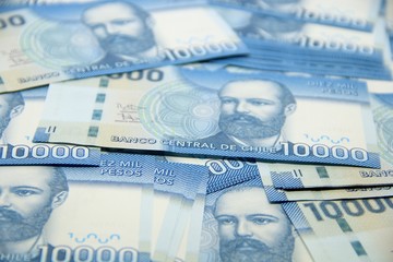 Chilean peso bills - background