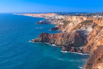 Crimea landscape with Fiolent rocks