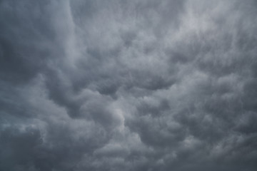 Dramatic sky and dark clouds
