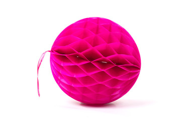 Colorful honeycomb round paper ball isolated