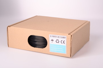 Filament for 3D Printer crystal clear and bright against a bright background.