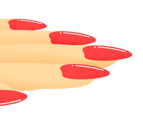 マニキュアを塗った爪