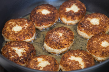 delicious sweet fried cheese cakes