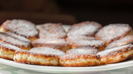 delicious sweet fried cheese cakes