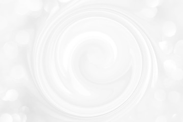 White marble texture with a spiral pattern for packaging in a modern style. Beautiful circle pattern with divorces and wavy lines in gray tones for wallpaper and screen saver, space modern theme.