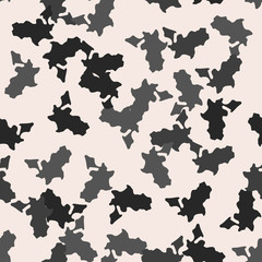 Urban UFO camouflage of various shades of gray and nude colors