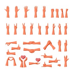 Hand gestures collection for expression of emotions and communication signals