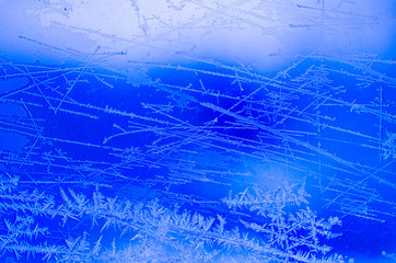 Frost pattern on the window.