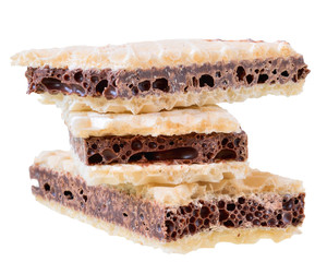 porous chocolate waffles