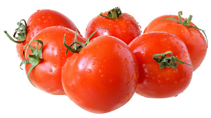 Ripe wet heap tomato