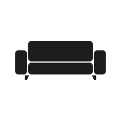 The icon of the sofa. Simple vector illustration