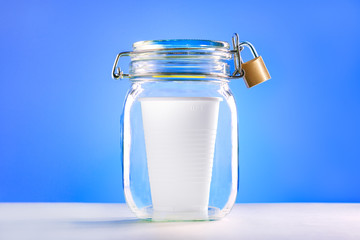 Zero waste concept. Ban use a plastic cup.