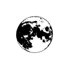 realistic icon of the moon