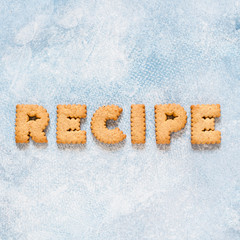 Crackers Arranged as a Word Recipe