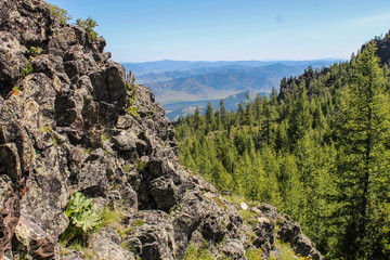 mountains and blue sky
