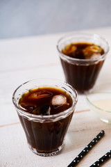 2 glasses of iced coffee