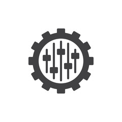 Campaign tweaks settings vector icon. filled flat sign for mobile concept and web design. Settings, tweaks glyph icon. Symbol, logo illustration. Pixel perfect vector graphics