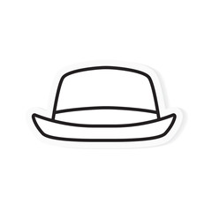 bowler hat icon- vector illustration