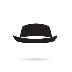 bowler hat icon- vector illustration