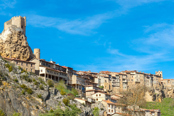 Panoramic view of Frias village, Burgos province, Spain