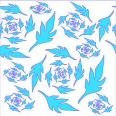 Blue abstract seamless pattern for print.