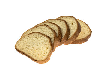 Sliced ​​sandwich bread isolated on white background