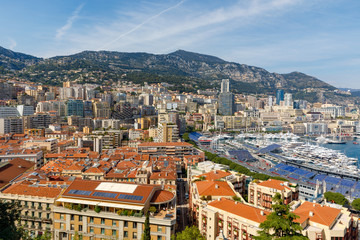 Fototapeta na wymiar Top view on Monaco