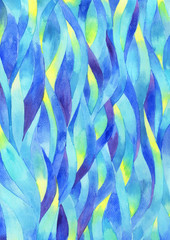 abstract water wave background watercolor hand painting for decoration.