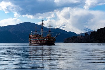 Mt Fuji and lake Ashinoko