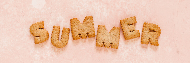 Crackers Arranged as a Word Summer