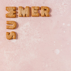 Crackers Arranged as a Word Summer