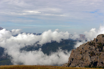 Mountains landscape fog Panorama
