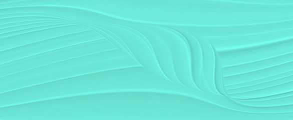 Blue 3 d background with illustration of waves and lines with a gradient of pastel colors. The texture of the marble panoramic size for various purposes.