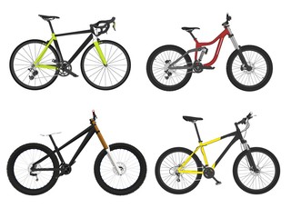 Fototapeta na wymiar set of bicycles