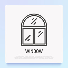 Window thin line icon. Modern vector illustration, element of architecture.
