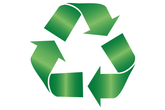Símbolo de color verde de reciclaje