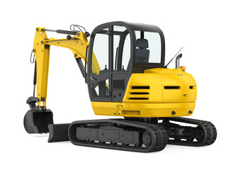 Mini Excavator Isolated