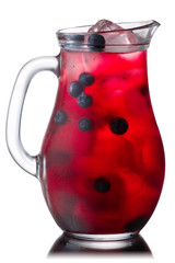 Iced blueberry drink pitcher, paths © maxsol7