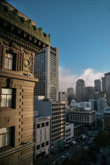 Fototapeta na wymiar Cityscape at Sunrise in San Francisco, California 