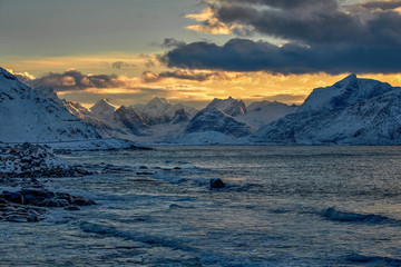Fototapeta na wymiar Vikten, Norway, Lofoten islands, Scandinavia