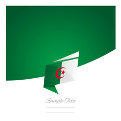 New abstract Algeria flag origami green background vector