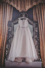 Wedding Dress in mirror