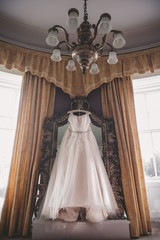 Wedding Dress in mirror