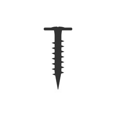 Hardware, screw icon. Vector illustration, flat design.