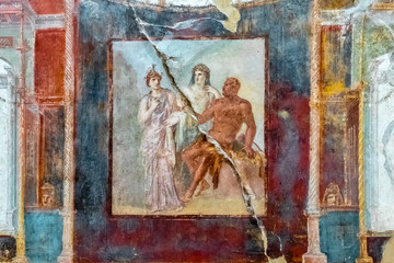 remains of the city of Pompeii destroyed by the eruption of Vesuvius in the year 79 AD