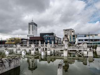 Flooded ruin in Christchurch