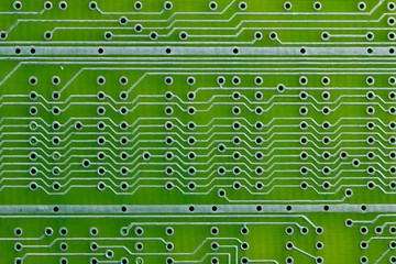 Empty circuit board, pcb printed technology,  macro.