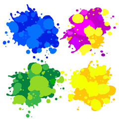 multi-colored spots, colors of social networks