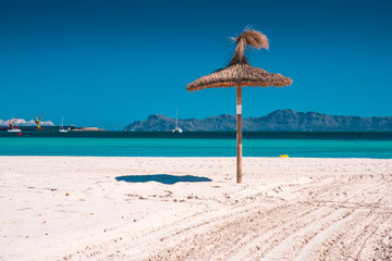 Majorca Platja de Muro beach in Alcudia bay in Mallorca Balearic islands of Spain